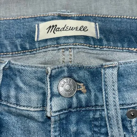 Madewell Perfect Vintage Jean in Ellicott Wash Sz 25 |High Rise Raw Hem Straight - Picture 12 of 15